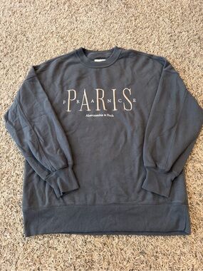 Abercrombie & Fitch Paris Crewneck Sweatshirt - Navy
